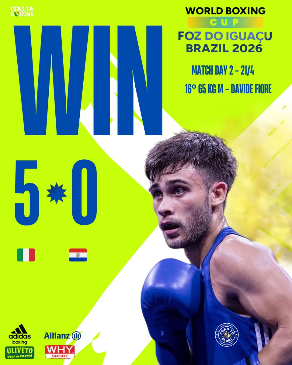 FPIBoxe's tweet image. 🥊🏆 World Boxing Cup 1º Stage 2026
🥊 Brazil 🇧🇷- Foz Do Iguacu 
🏟️ Rafain Palace Hotel - 20-26 Apr. 

🥊 🇮🇹Itaboxing Match Day 2 | 21 Apr. 
🥊 Result 

🥊 16° 65 Kg M: Fiore vs Centurion🇵🇾5-0

#Pugilato #Boxing #Boxer #WorldBoxing #Brazil