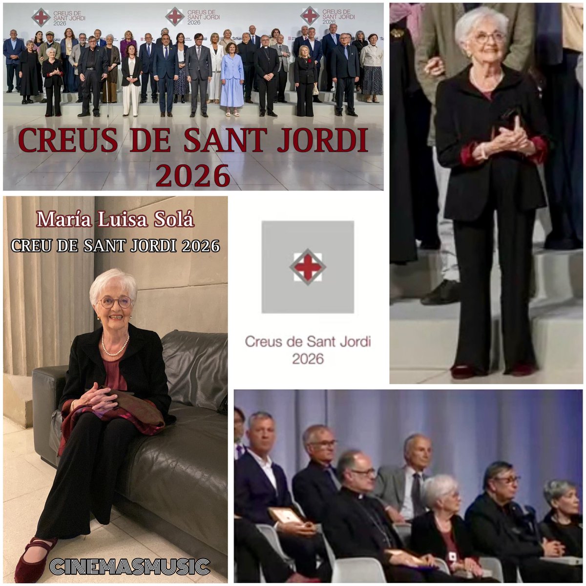 PCinemasmusic's tweet photo. La concesión de la Creu de Sant Jordi 2026 a María Luisa Solá no es solo un premio: es una reparación. Es Cataluña —y por extensión, España— diciendo en voz alta lo que llevaba décadas susurrando: que su trayectoria es extraordinaria, que su legado es inmenso, que su voz forma parte del patrimonio emocional de varias generaciones. No solo es un premio a una grandísima actriz de doblaje. Es un premio a una forma de entender el cine, a una época en la que las películas se escuchaban tanto como se veían, a una artesanía que convertía cada frase en interpretación. Y en ese mundo, María Luisa es la más grande. Gracias de corazón! 🎙️🩷👏🏼👏🏼