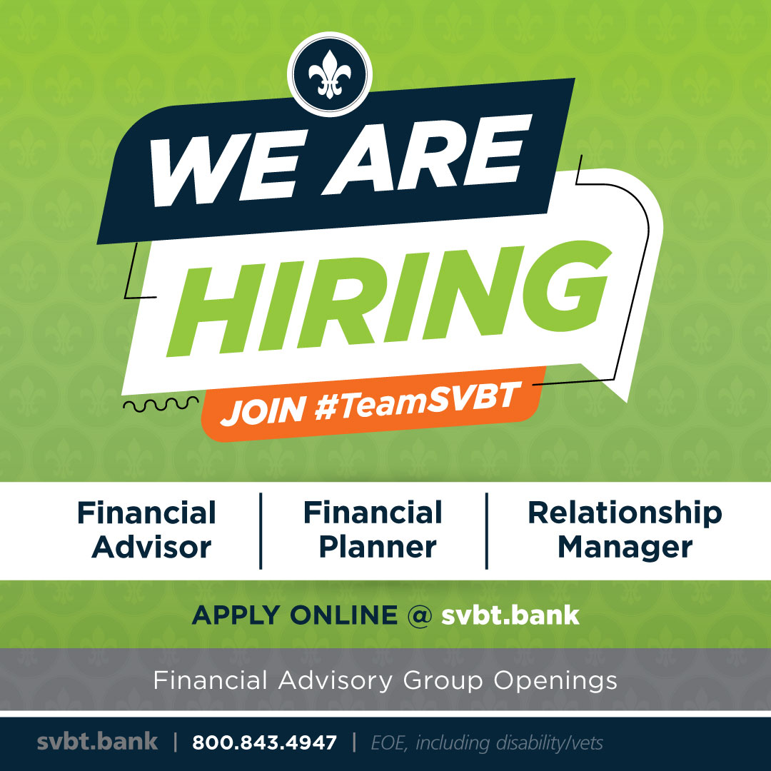 SpringsValleyBT's tweet image. #NowHiring 📣
Multiple Financial Advisory Group openings!

➡️To learn more &amp;amp; apply: svbt.bank/Careers.aspx

#TeamSVBT #Careers #SVBT #JasperIndiana