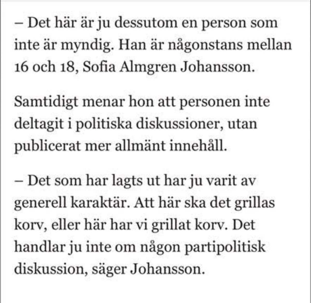 Konservatist's tweet photo. Österåkers kommunalråd i opposition Sofia Almgren Johansson (S) har trampat i klaveret och tillsammans med sin polsek Kristian Krassman, målat in sig i ett hörn.
Tydligen är det trolltyg i tomt… Österåker.
Vem kunde tro det?
#svpol #osteraker #hyckleriet #trollfabrik https://t.co/wajaJ5oVet
