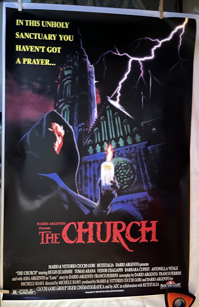 MovieMerchMania's tweet photo. THE CHURCH (1989) Asia, Dario Argento, Michele Soavi Italian Horror One Sheet  
🔗 https://t.co/hUxbc78CLc  
 #ad https://t.co/itissKb7tx