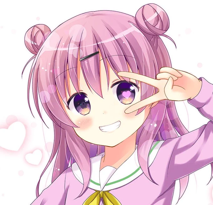#女の子のピースを見せ合うタグ