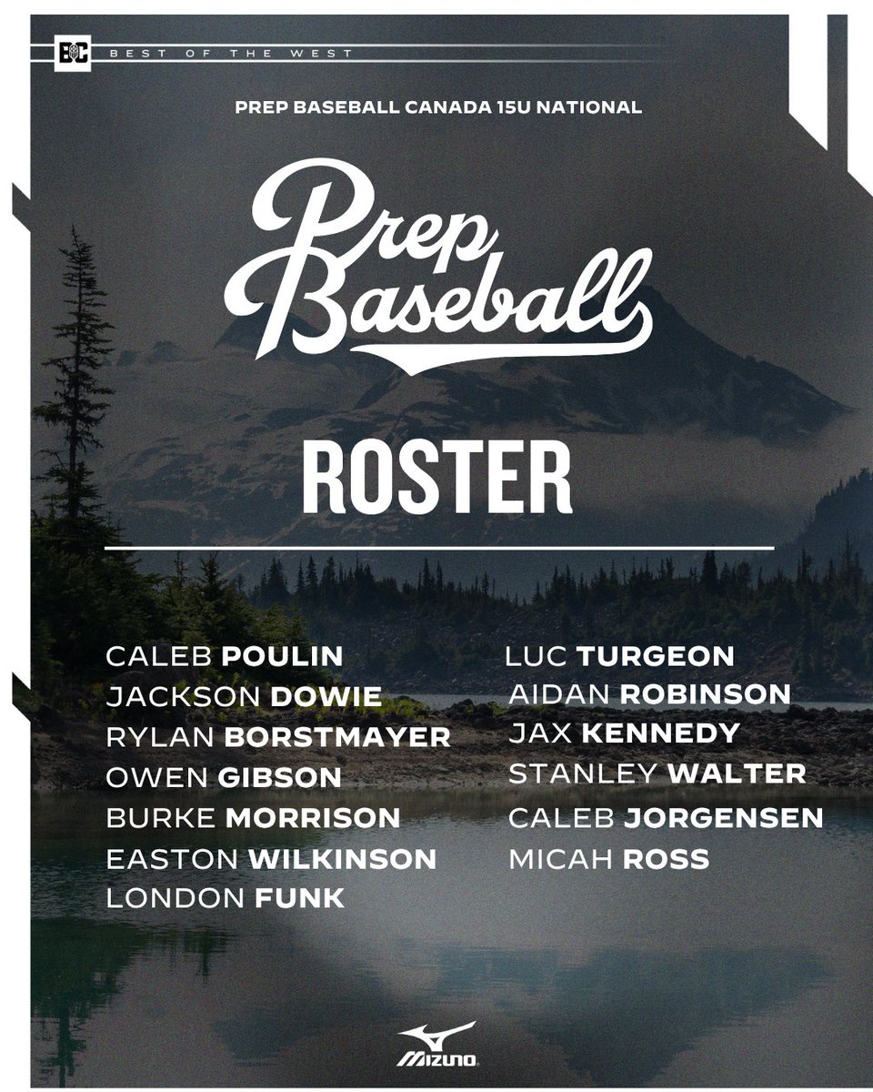 PrepBaseballBC's tweet photo. 𝐏𝐫𝐞𝐩 𝐁𝐚𝐬𝐞𝐛𝐚𝐥𝐥 𝐂𝐚𝐧𝐚𝐝𝐚 𝟏𝟓𝐔 𝐍𝐚𝐭𝐢𝐨𝐧𝐚𝐥: 𝐑𝐨𝐬𝐭𝐞𝐫 𝐑𝐞𝐯𝐞𝐚𝐥
A full look at the 1️⃣ 3️⃣ athletes from 4️⃣ Provinces who will represent Prep Baseball Canada 15U at the #BOW26.
@PrepBaseballAB | @PrepBaseballON https://t.co/SwGIZl42Xa