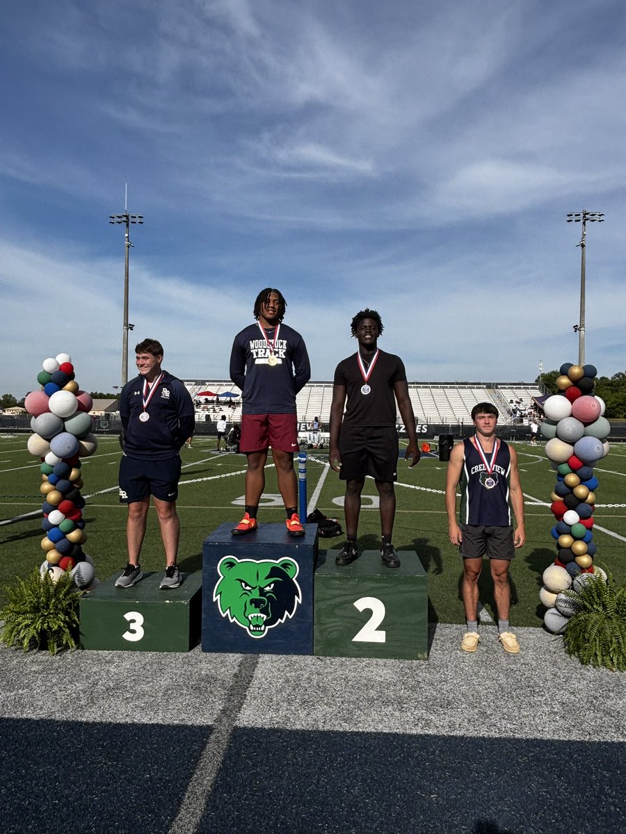 BWaters74's tweet photo. Jaxon Foster took 1st place in the Discus throw at today’s Region Meet! Djibril Ba followed with a strong 2nd place finish! So proud of these guys! 

Jaxon Foster: 🥇160 ft. 7 in.
Djibril Ba: 🥈137 ft. 7 in. https://t.co/tEasD0jPEw