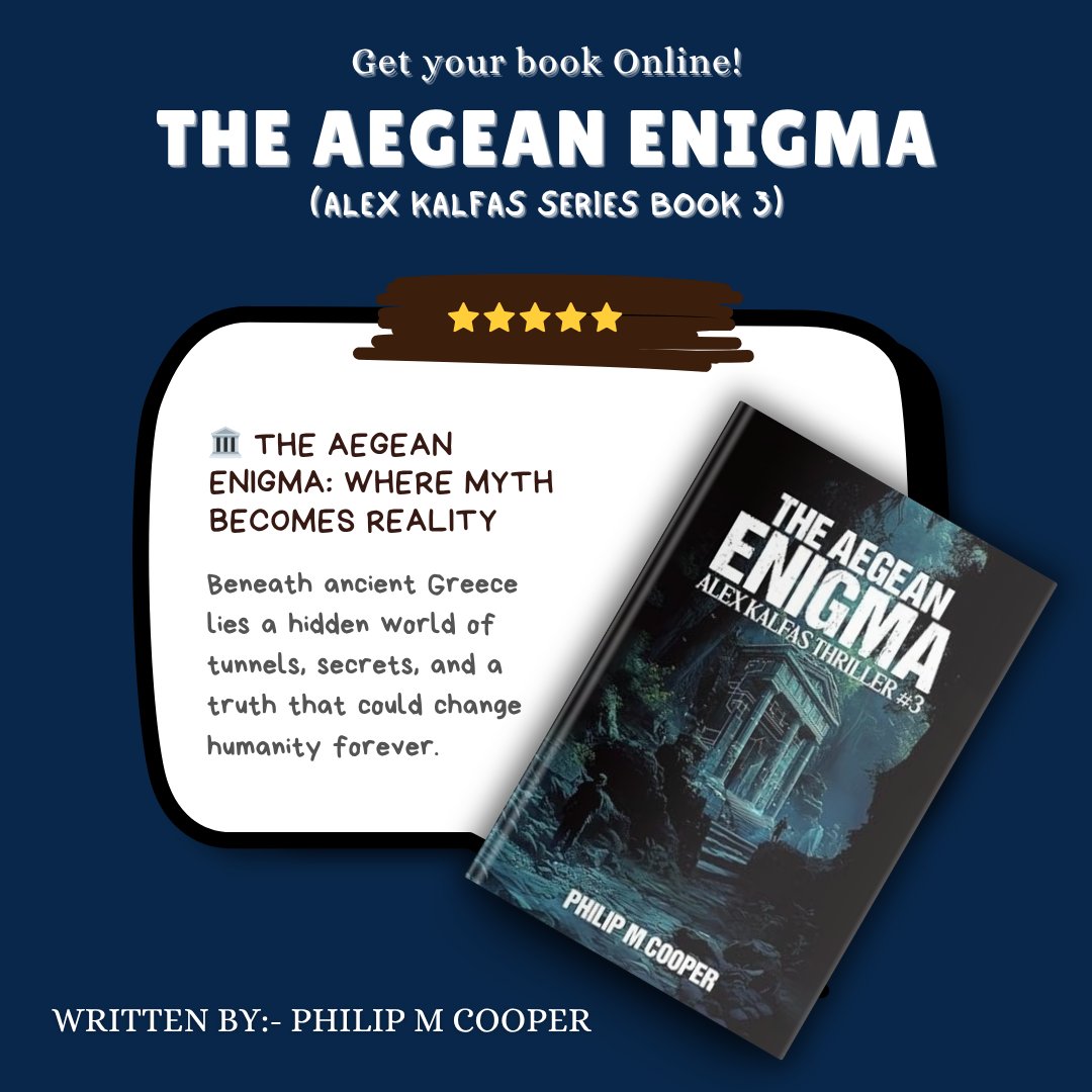 BookKnocks's tweet image. Imagine discovering that the golden age of Greece was guided by visitors from the stars. Aegean Enigma explores a bold and fascinating question through a fast-paced, action-packed narrative. #SciFiThriller #Mystery #Conspiracy @one2get2no amazon.com/dp/B0FF3NDKWL/