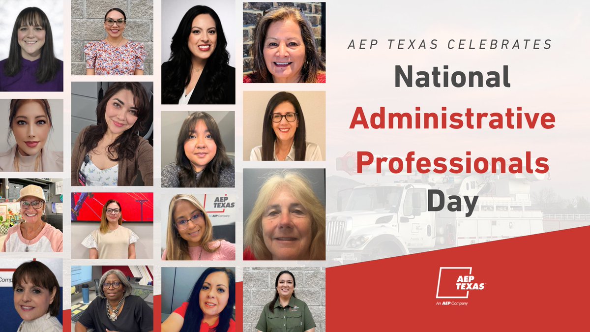 AEPTexas's tweet image. Happy Administrative Professionals Day! Thank you to our administrative team for keeping operations running smoothly and for the attention to detail that helps us deliver reliable, efficient service across Texas.

#AdministrativeProfessionalsDay #ThankYou #WeAreAEPTexas
