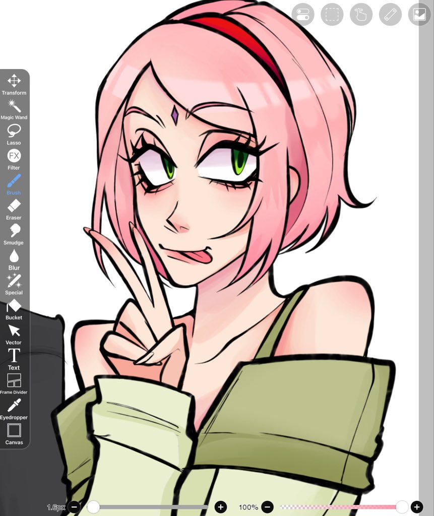 pinkloverst's tweet photo. I really missed drawing her sm #sakuraharuno https://t.co/gqOsllupOP