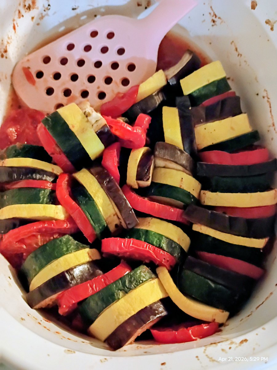 JoshuaBergeron's tweet image. My wife, Ginger, cooked ratatouille for supper today and it is delicious. #ratatouille #supper #yummy