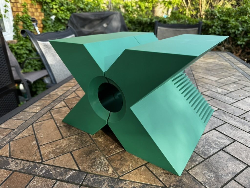 Needs some sanding to get it to fit together snuggly, but I am happy with how it turned out. Working on internal parts now.