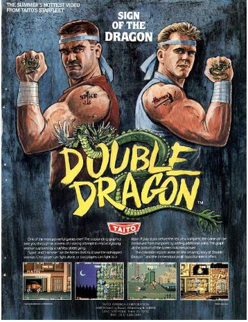 OldSchool80s's tweet image. April 22, 1987: the Double Dragon arcade game was released by Taito. #80s