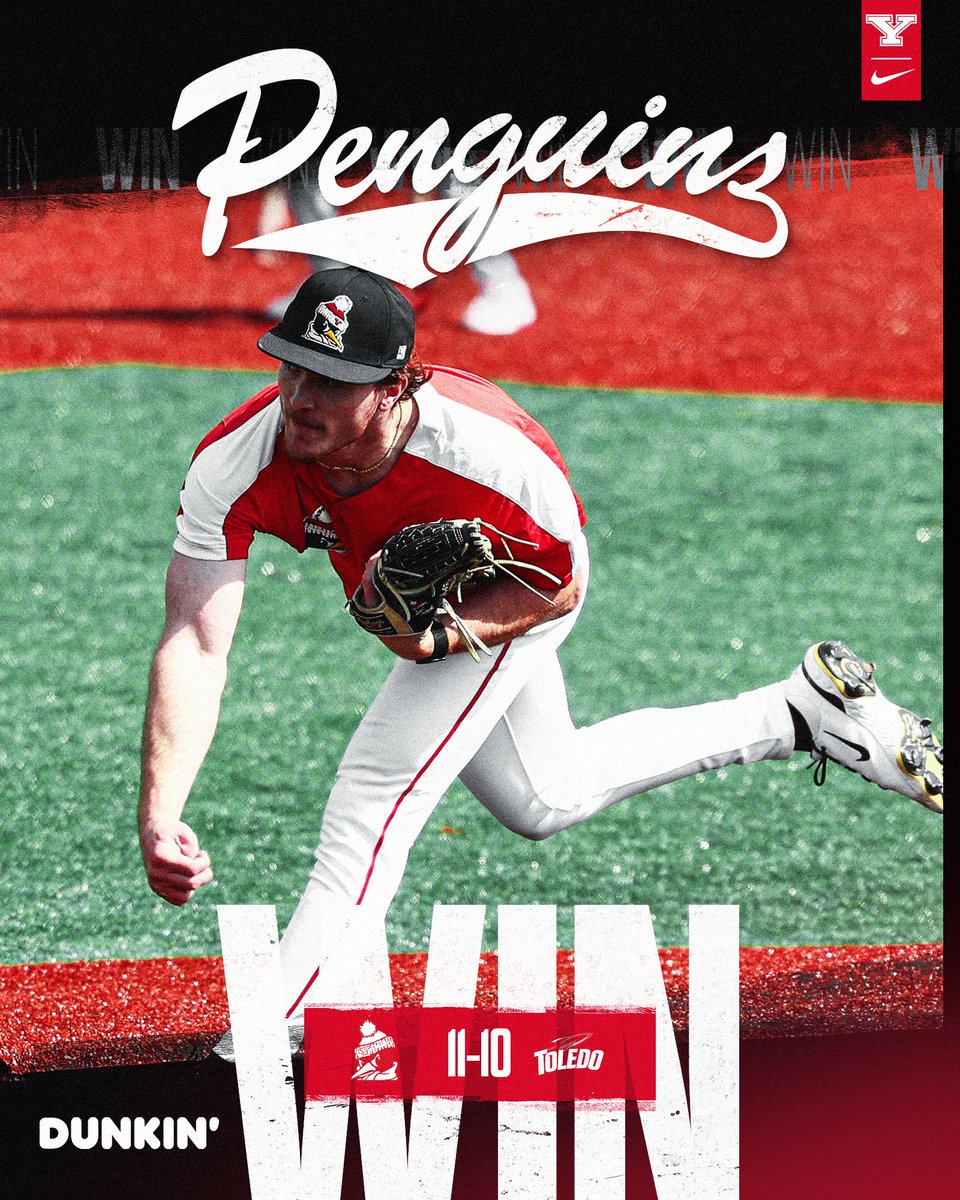 YSUBaseball's tweet photo. PENGUINS WIN!!!!

Four home runs and a gutsy pitching effort lift us to our fourth straight victory!

Cutting, Schummer, Ruffner and Shannon with homers while Uriepero added three hits.

Sumner Estes comes on with two on and two outs in the ninth to earn the save!

#GoGuins 🐧⚾ https://t.co/EzgjeNjl4e