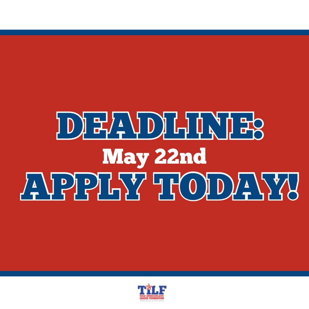 TILFoundation's tweet photo. Deadlines sneak up faster than you think! 👀🌟

Our undergraduate scholarship applications are open. Apply  today! https://t.co/fVzXofcNZ1