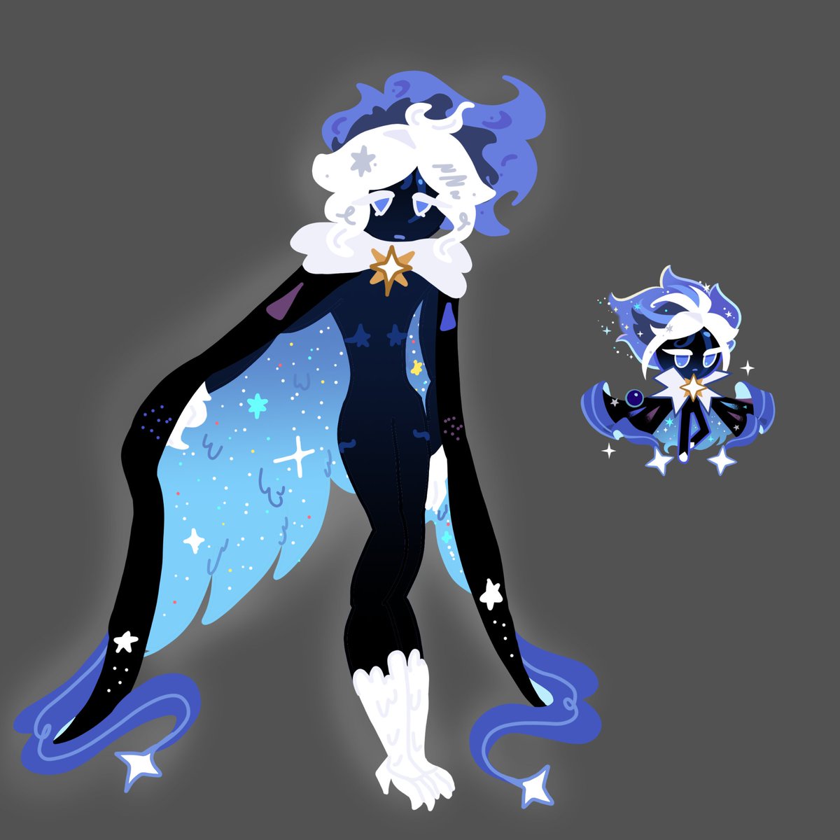 mmike7xd's tweet image. here's my headcanon design for stardust!!! nobody asked for it but here you go!! 

#stardustcookie #cookierunkingdom