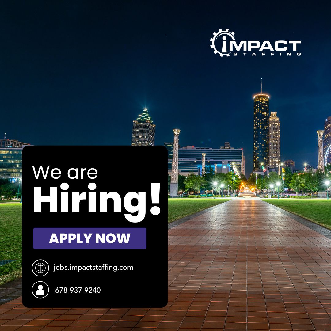 ImpactStaffing's tweet image. If you have experience working in manufacturing environments, there are opportunities available. 

Apply today to learn more. nsl.ink/gqhF

#ManufacturingJobs #SkilledTrades #GeorgiaManufacturing #ImpactStaffing