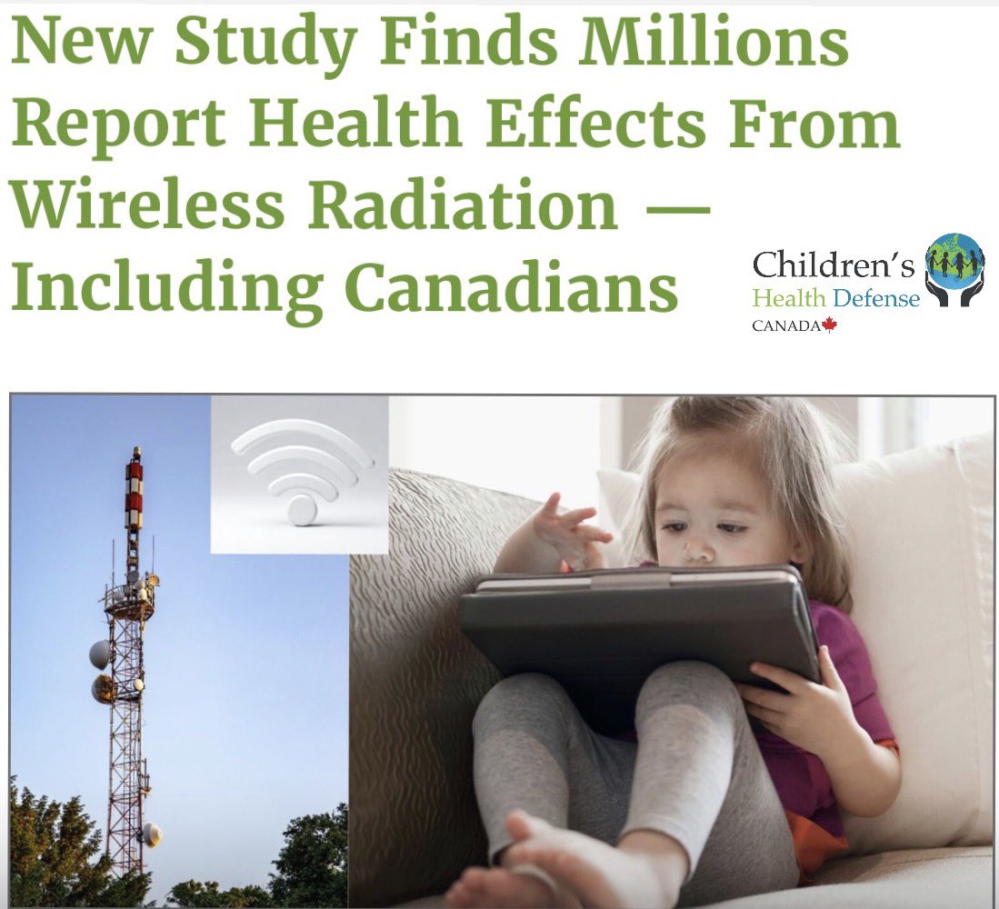 CanadaCHD's tweet image. ⚠️🛜 Millions Reporting Symptoms Linked To #Wireless Radiation

A new study across the U.S., #Canada &amp;amp; Australia found millions with headaches, fatigue &amp;amp; sleep issues tied to #EMR exposure.

In 🇨🇦, about 1 in 13 adults — but what about babies &amp;amp; kids?

🔗 childrenshealthdefense.ca/doctors-scient…