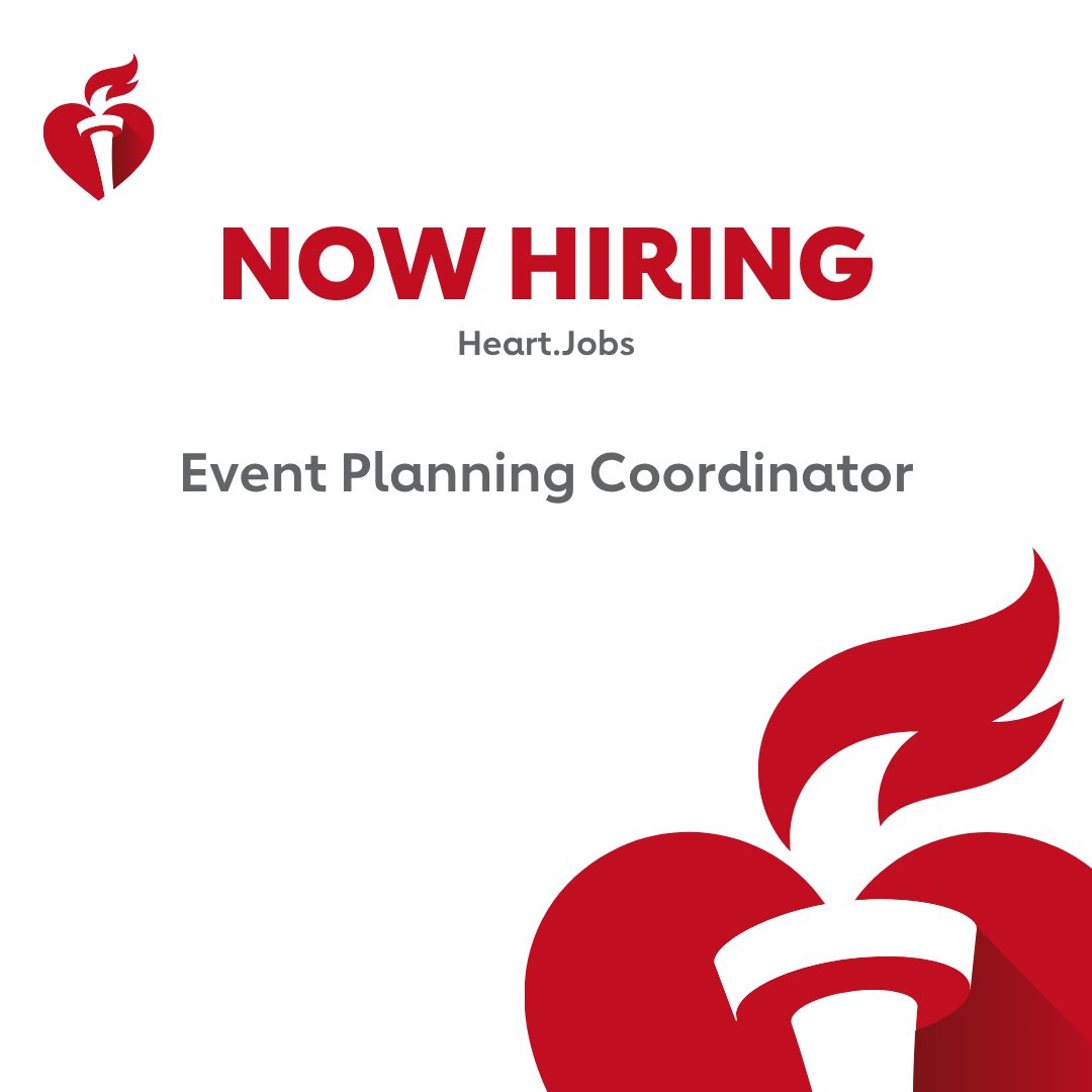 HeartCONN's tweet photo. ✨ Event planner wanted!
The American Heart Association in CT is hiring an Event Planning Coordinator to help create meaningful donor events and community experiences ❤️Don't miss this great opportunity to help create a healthier CT!
🔗 Learn more: https://t.co/I9JKy9Gq4R https://t.co/QefCXf5hGZ
