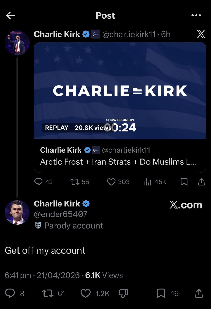 Charlie Kirk tweet media