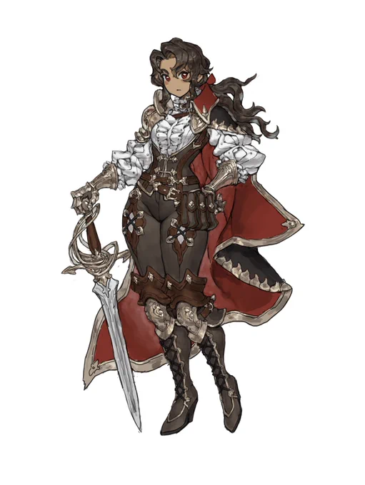 I finished painting this fencer lady: