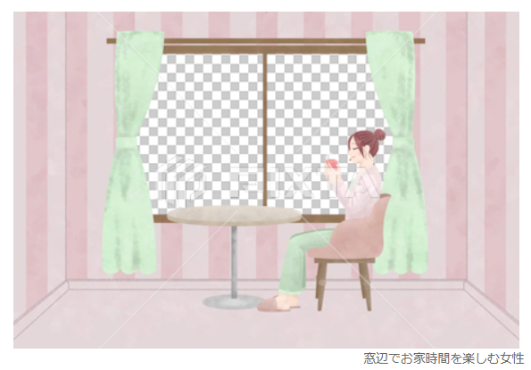 #PIXTA にて、【窓辺でお家時間を楽しむ女性　窓透過】が販売開始されました！
pixta.jp/illustration/1…
お好きな外の背景を入れることが出来ます。

＃PIXTA ＃ストックイラスト