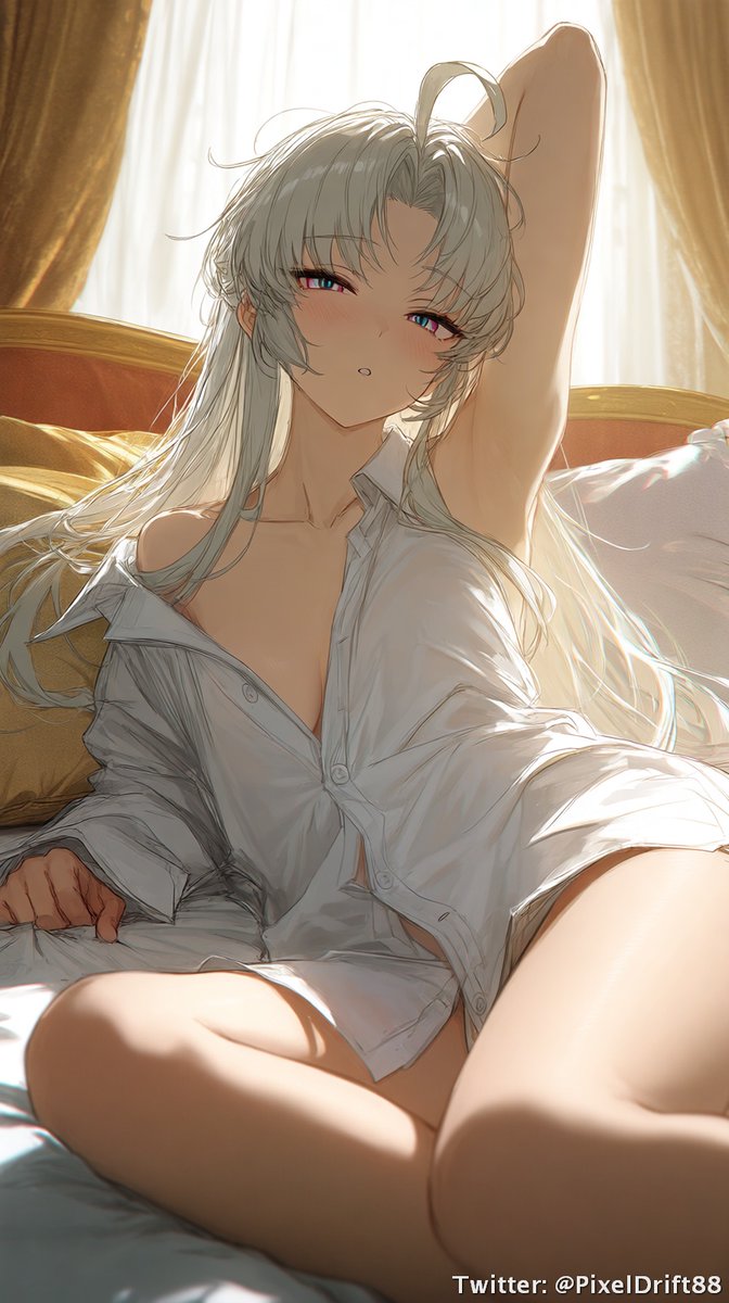 "Good morning… sleep well~?" 😉
"おはよう…よく眠れた〜?" 🤍

Carlotta | カルロッタ  

SFWイラスト
#WutheringWaves #鳴潮 #PixAI