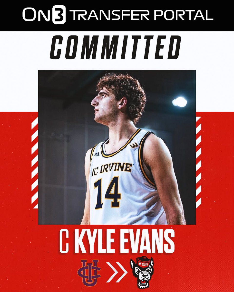 fleischman_noah's tweet image. NC State picked up a commitment from UC Irvine transfer center Kyle Evans following his official visit.

The 6-foot-10 big man led the NCAA with 115 blocks this past season. 

More on @_kylevans_ here: on3.com/teams/nc-state…