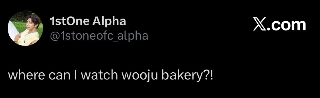 stardreamy213's tweet photo. This is the official Twitter account of Alpha who plays the role of the Raon’s fiancé’s bodyguard, Air, in Wooju Bakery. 

He’s in a band, 1stOne, with Jayson who plays Hachi. If he wants to watch Wooju Bakery, he has a right to do so cause he acted in it.

Be nice, people. https://t.co/Fexm0zgjbY
