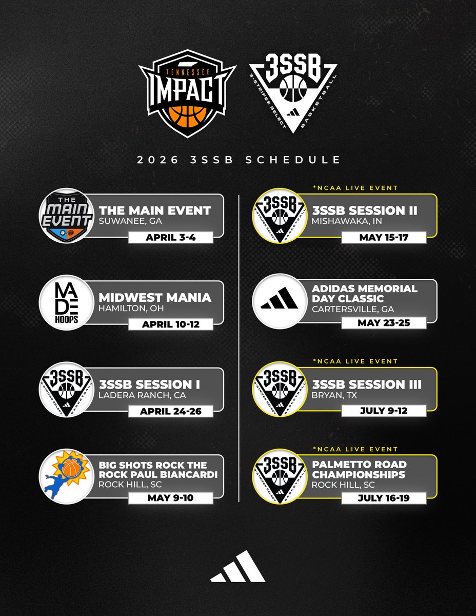 HustonTorres's tweet photo. Here is my AAU schedule for the summer! @TennImpact @KnoxWebbHoops https://t.co/mpHOMewyGO
