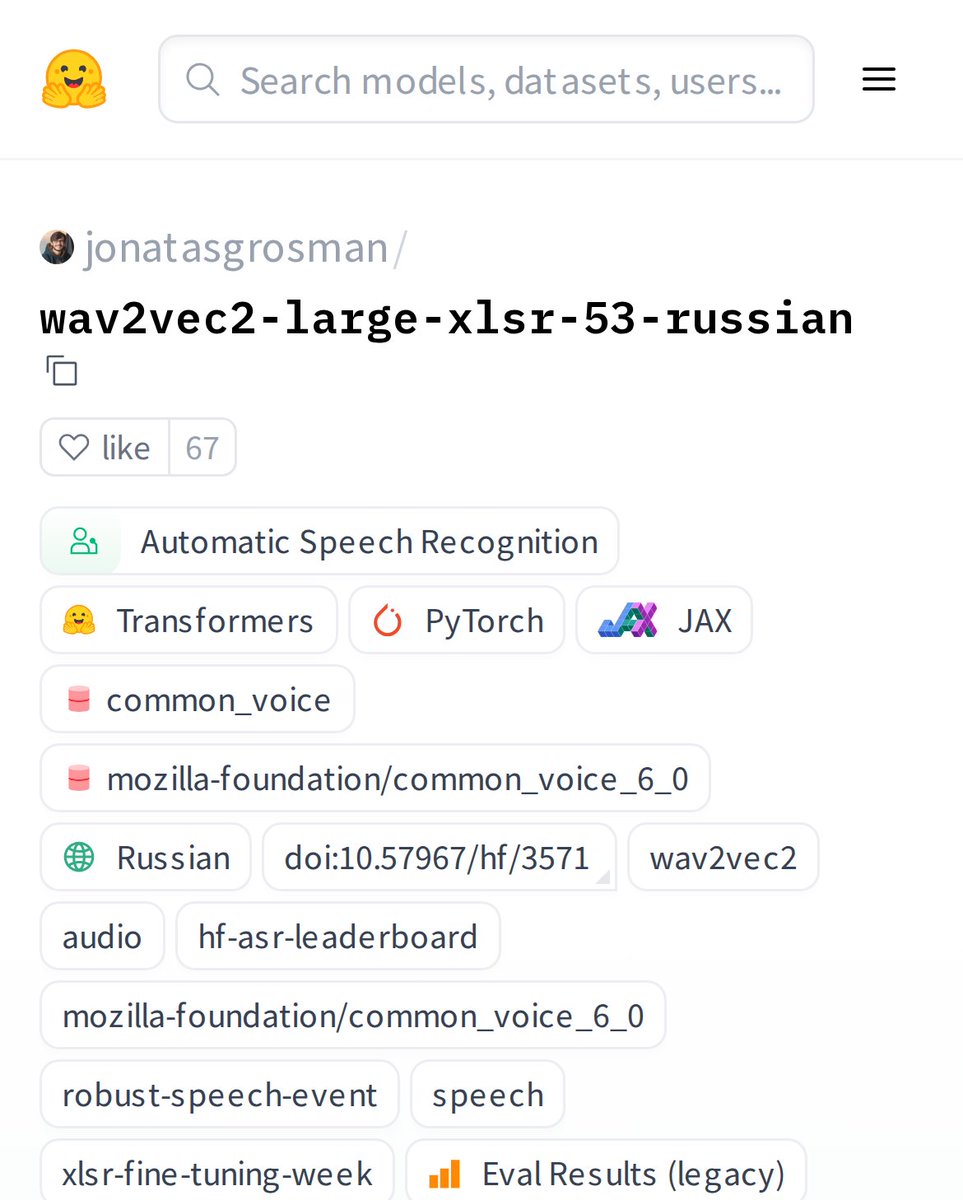 HuggingModels's tweet photo. Meet a speech recognition powerhouse that understands Russian like a native. This model transforms spoken Russian into accurate text, trained on thousands of diverse voices. It's a game-changer for Russian language tech. https://t.co/0Qcenlgz6o