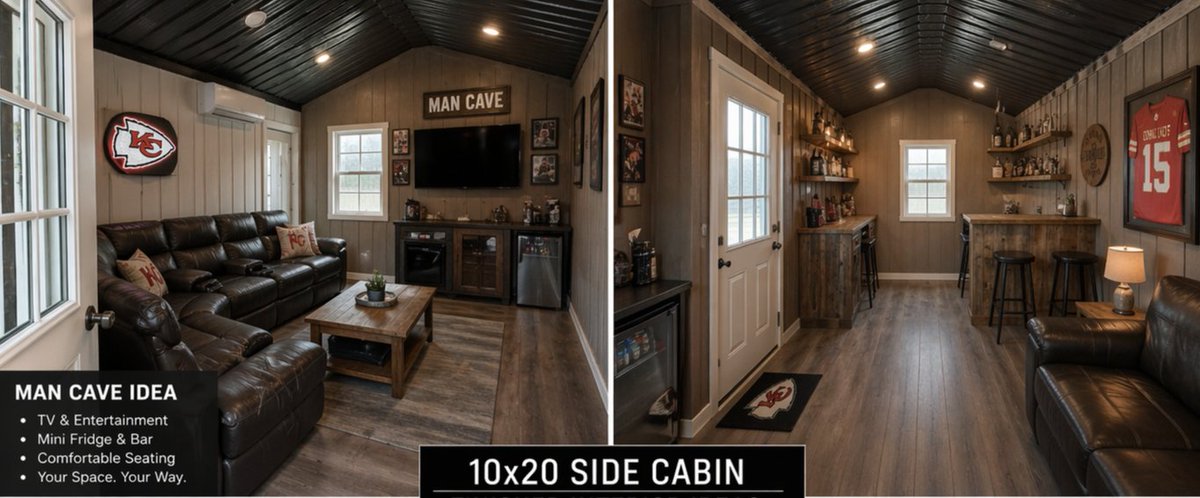 ShedsKC's tweet image. 🏡➡️🔥 From EMPTY to MAN CAVE 😏

Game days 📺 Drinks 🍻 Hangouts 🔥
Your space. Your vibe.

Design yours: shedskc.com

💰 Rent-to-own | Low down | FREE delivery

📍 Smithville, MO
🕒 M–F 10–5 | Sat 10–12
🏡 40+ on display

#ShedsKC #KansasCity