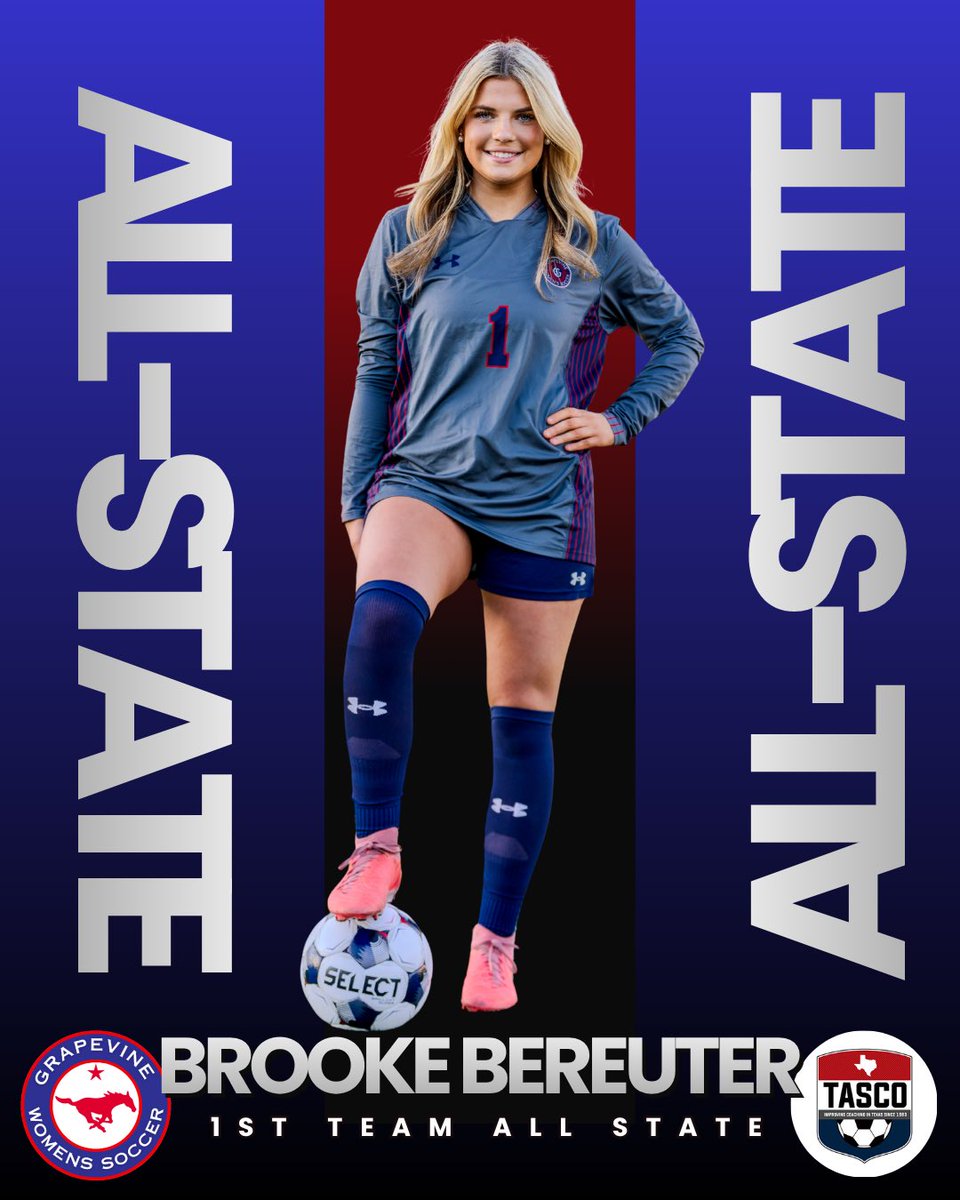 ghs_onemustang's tweet image. Congratulations to our @tascosoccer 1st Team All-State player, Brooke Bereuter!!