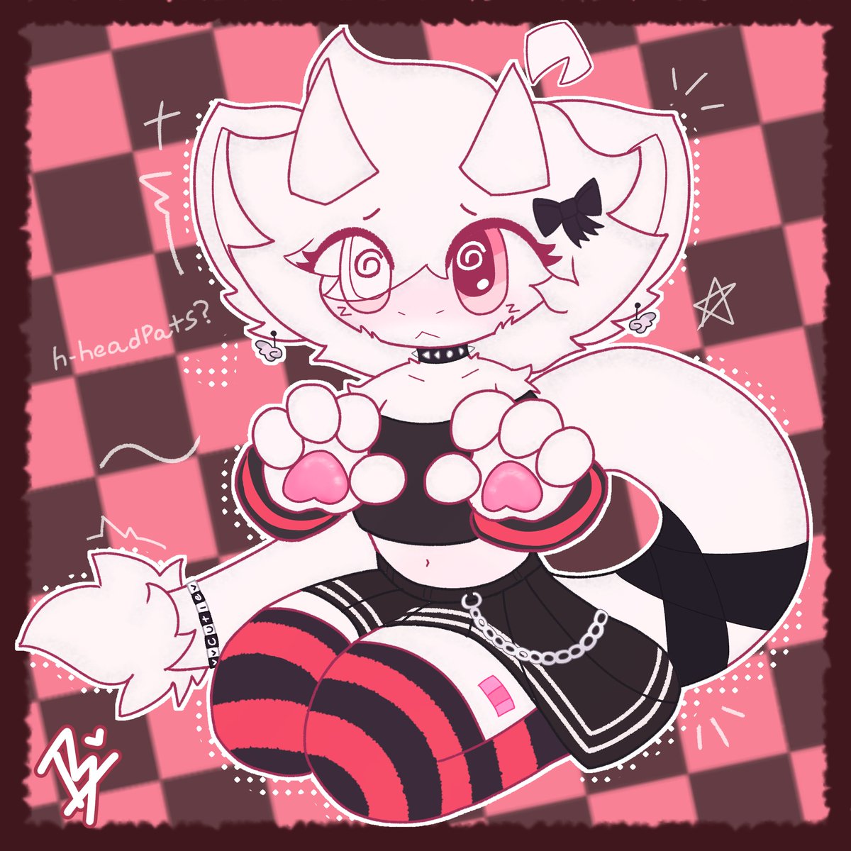 JustRayRay_'s tweet image. Ohhh RayRay..❤️🩷✨️
#furryart #cutevibes #pastelgoth #fursona #femboy