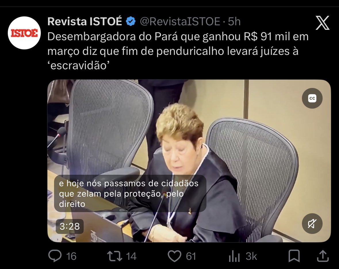 elisberg's tweet photo. Eis o retrato do Brasil. Ganhou R$ 91 mil em um mês, e caso volte a ganhar R$ 45 mil - como de fato deveria ser - se compara a escravidão. Já pensou??? Kkk. Esse Brasil tem de tudo. Rs https://t.co/VtqSJ2Mxia
