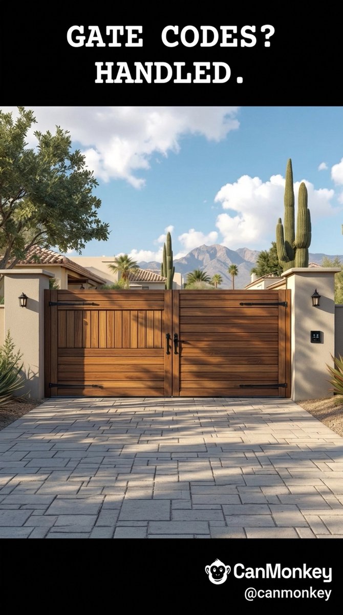 TheCanMonkey's tweet image. Locked gates shouldn't mean missed trash days. 🔐

Our professional CanRunners handle gate codes and security protocols with total precision. 

Trash day on autopilot. Even behind the gates. 🐒

#CanMonkey #PropTech #HomeServices #Security