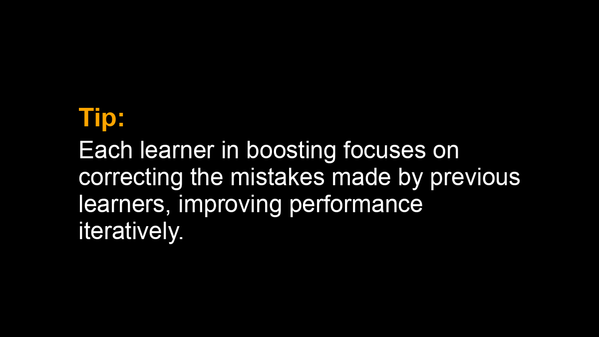 XGBoostAwesome's tweet image. Tip: Each learner in boosting focuses on correcting the mistakes made by previous learners, improving performance iteratively.
#XGBoost #DataScience #MachineLearning