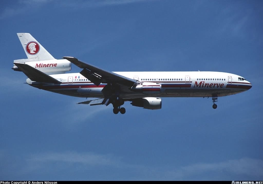 n194at's tweet image. Minerve  
Douglas DC-10-30 F-GGMZ
ORY/LFPO Paris Orly Airport
July 1990
Photo credit Anders Nilsson 
#AvGeek #Aviation #Airline #AvGeeks #Douglas #DC10 #Minerve #ORY #Paris #Orly  🇫🇷