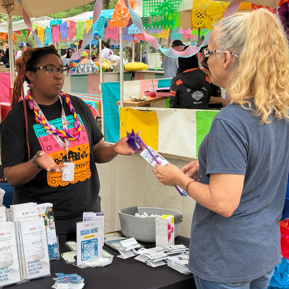 BeWellTexas's tweet photo. Fiesta time's the best time! We had such a great time at Family Fiesta hosted by Los Patios last weekend! 🎉🌞
Thank you to everyone who stopped by our booth! We loved meeting you, sharing resources, and connecting with our community. 💙
#BeWellTexas #SanAntonio #Fiesta https://t.co/NASSwgabbC