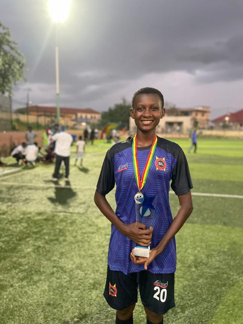 LadiesSupreme's tweet photo. Monica Afriyie of Supreme Ladies dominated the @AshantiLeague  Women's Division One! 👑 She was named the overall best player, leading her team to the championship title. Kudos to Monica for an outstanding performance! 💪 #SupremeLadies #WomensFootball #AshantiRegiona
@WPLGhana https://t.co/bnT4IT2GZh