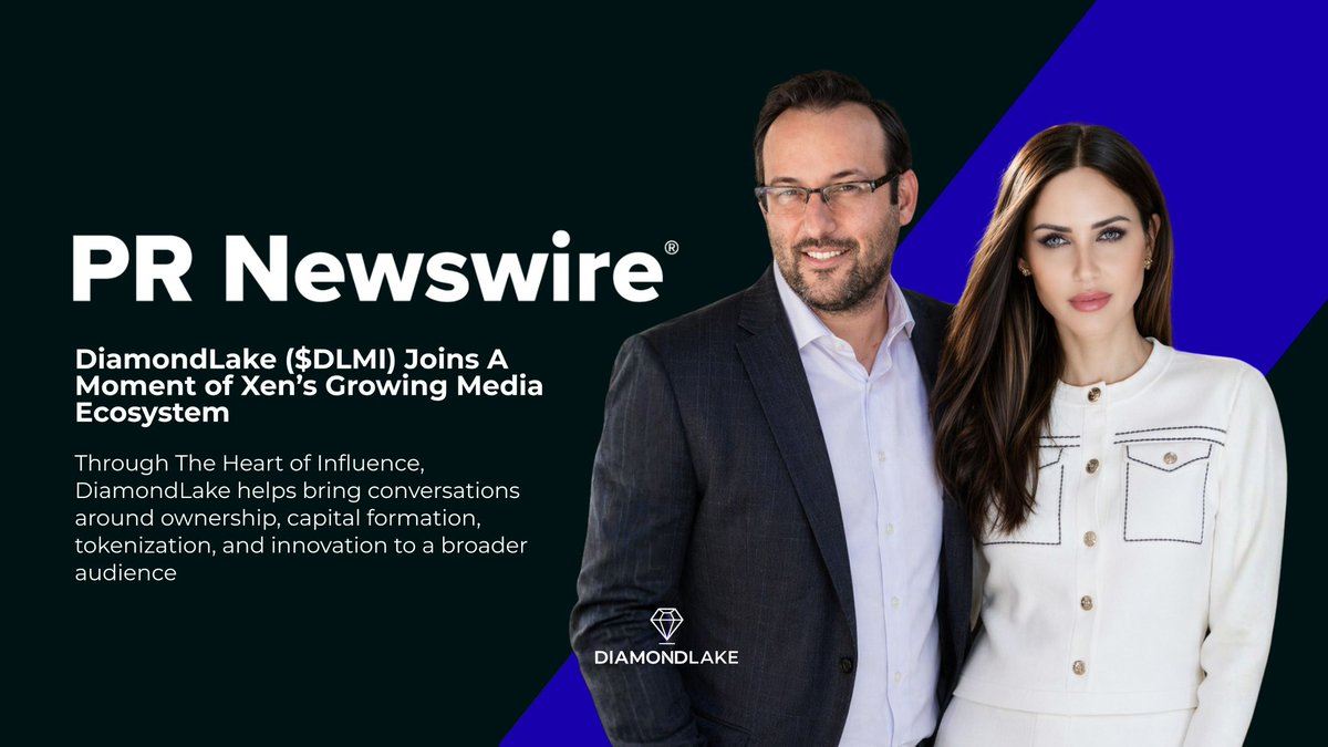 brianjesposito's tweet image. DiamondLake ( $DLMI ) @DiamondLakeMinI is now part of A Moment of Xen’s @XENSAMS growing media ecosystem. Through The Heart of Influence, conversations around ownership, capital formation, #tokenization, and innovation reach a broader audience.

Full article: