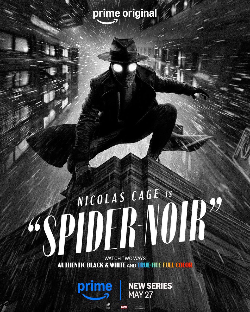 primervistazotv's tweet image. 📺 | Nuevos póster de ‘SPIDER-NOIR’.

Estreno el 27 de mayo en Prime Video.

#SpiderNoir #Spiderman #Marvel