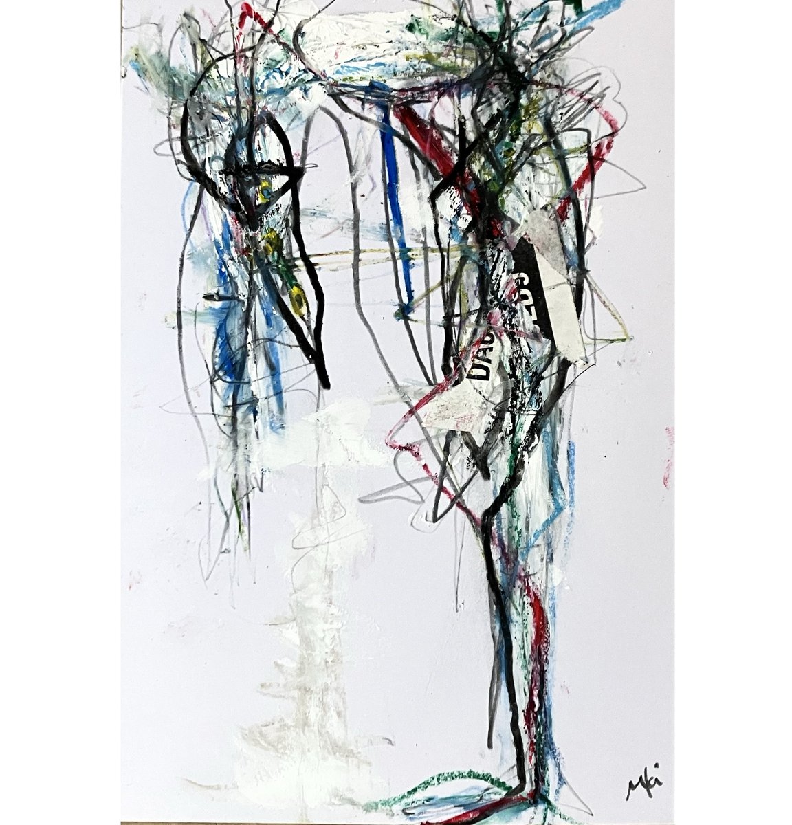 maki_hon's tweet image. お絵描きです^ ^

#abstract #collage #お絵描き