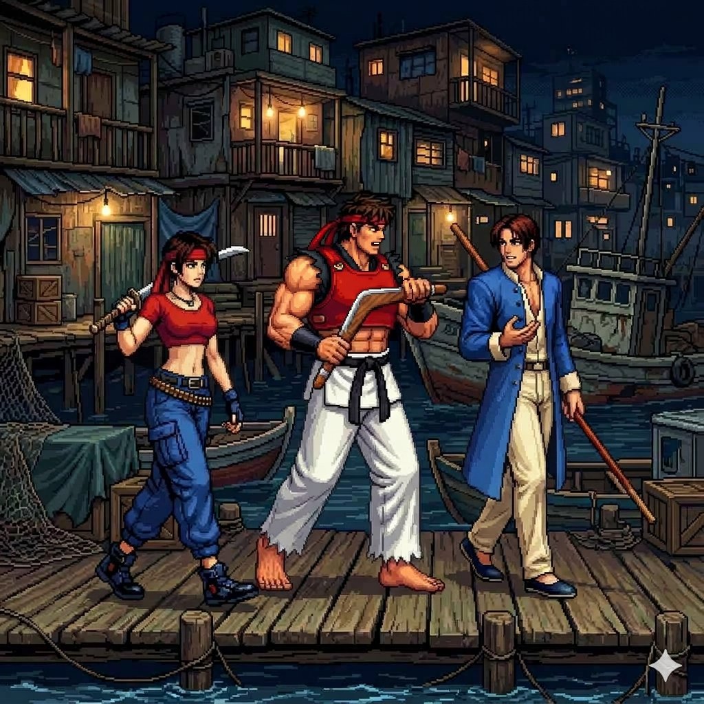 kododisai's tweet image. 🚨 Hayate, Rosa e Kim Sue-Il representando o time Kizuna Encounter! Alguém gostaria de jogar com um deles em KOFXVI? 🤔

❤️Se gostou, deixa o like!
✅ Sugestões abertas nos comentários.
🔄 RT pra todo mundo ver os times postados!

#kofxv #kofxvi #kof15 #kof16 #snk