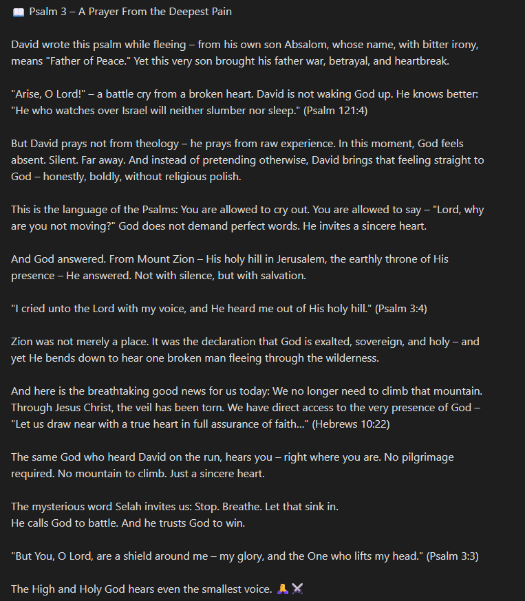 limmatone's tweet image. #Psalm3  #David  #Absalom  #Zion  #Faith #Prayer #Selah #Bible #Orthodox #GodsWord #Jesus