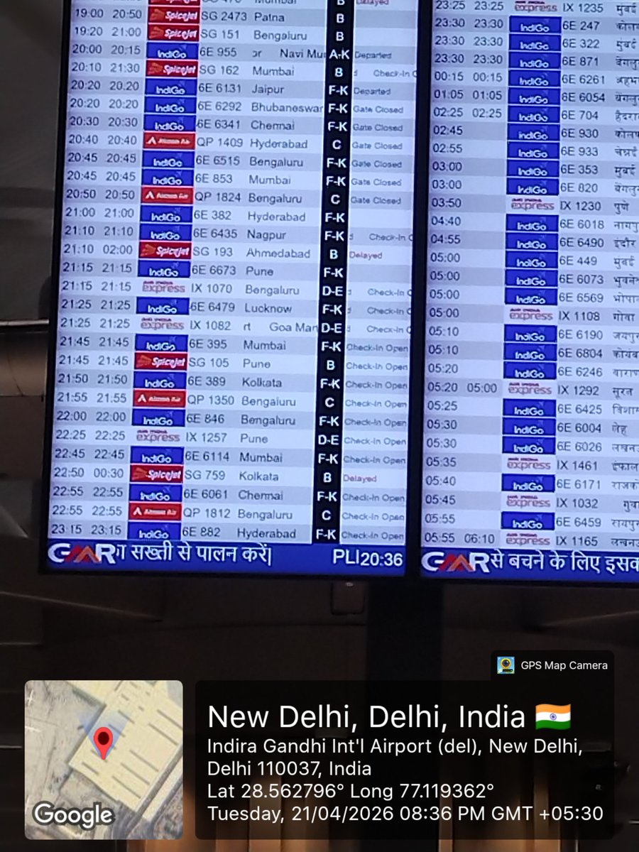 SutanuMondal17's tweet image. @narendramodi @RamMNK @DGCAIndia @flyspicejet @ZeeNews
@CNNnews18 @CNBCTV18News #Misuse #flight #delay #time #2hrs #spicejet
No delayed information received till now #SG759 #Date 21.04.2026
#Challenge #Indian #aviation #rule