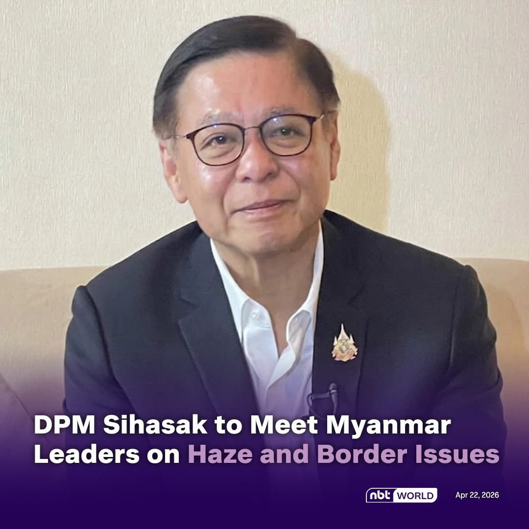 NimrodAndrew's tweet image. Deputy Prime Minister and Foreign Affairs Minister Sihasak Phuangketkeow is set to meet Myanmar’s leadership during an official visit, with cross-border haze pollution and regional stability high on the agenda.

#Diplomacy #Myanmar #Haze #Border #ASEAN #Security