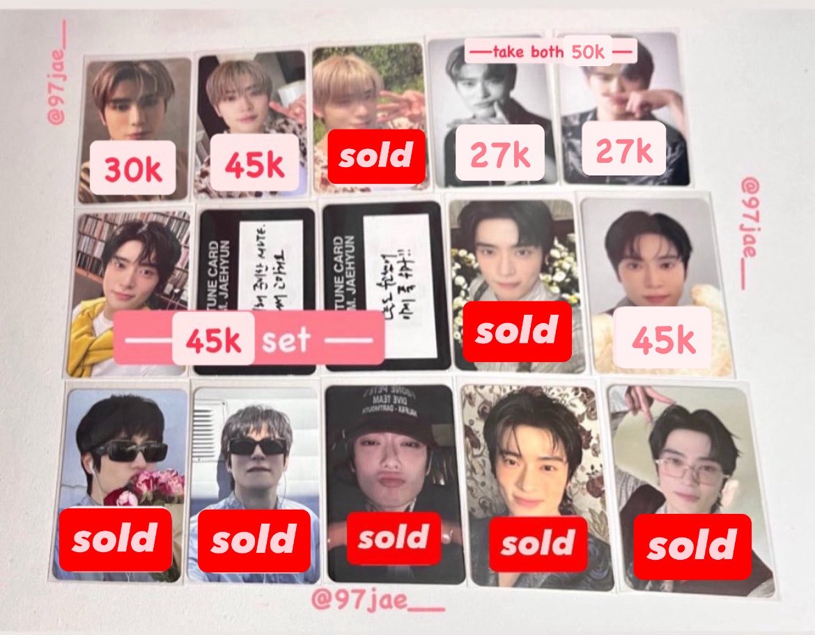 97jae__'s tweet photo. update avail &amp; price murce!! aab pc jaehyun+mark 😻
exc adm oren, bisa splitpay, bisa each, bisa keep event with DP, take banyak negotiable, 
dom jakpus, detail boleh DM ^^ https://t.co/Mcezysqqc6