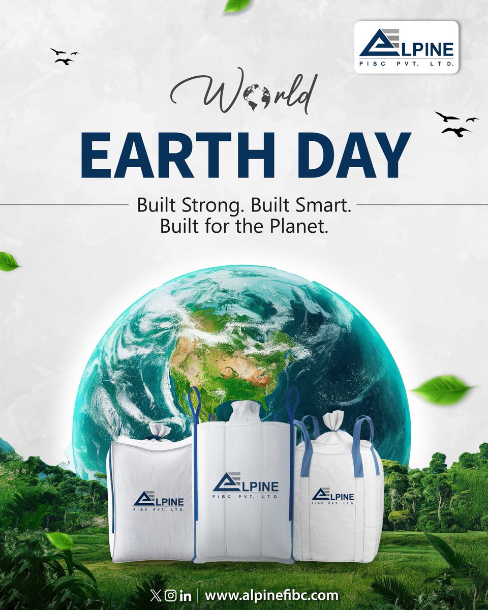 alpinefibc's tweet photo. This Earth Day, we reaffirm our commitment to building solutions that are strong for industry and responsible for the planet. 🌍

🌱 Let’s build smarter. Let’s build responsibly.

🌐 https://t.co/p5tzpf9Qih

#alpinefibc #earthday #sustainability #sustainablepackaging #fibc https://t.co/alA8HmoGRE