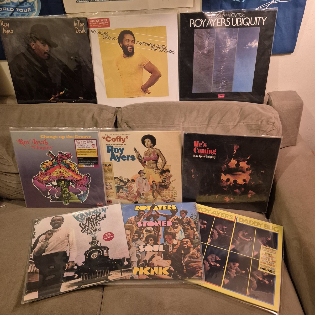 beyondbinary91's tweet photo. My Roy Ayers Collection. #RoyAyers #RoyAyersUbiquity #StonedSoulPicnic #DaddyBug #Ramblin #TheJackWilsonQuartet #HesComing #ChangeUpTheGroove #Coffy #MysticVoyage #EverybodyLovesTheSunshine #InTheDark https://t.co/HSfRMqGsR2