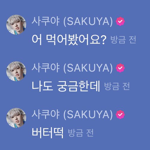 사쿠야 시온이 버블 답장을 멜뮤에다가 함 아