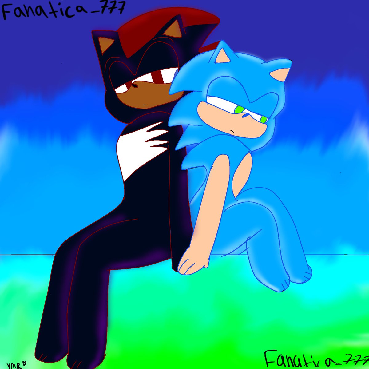 FanyRoxy_art21's tweet photo. Un dibujo shadonic al fin hice un fondo todo culero #sonicbottom #shadowtop #shadonic https://t.co/PMHDJvGKD8