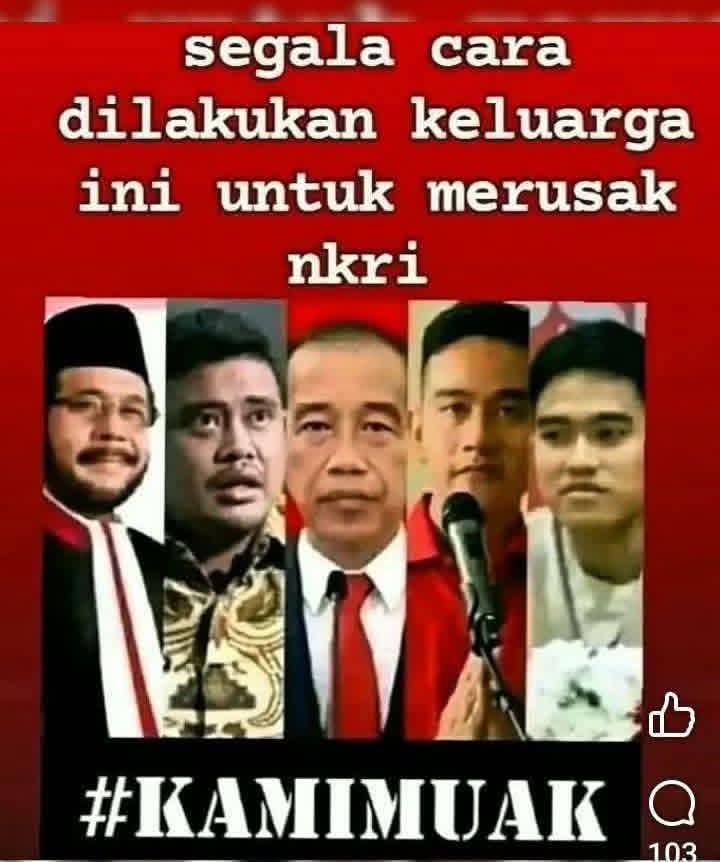 JOKOWI DAN KELUARGA ADALAH PENGKHIANAT NKRI...

SEGALA CARA DILAKUKAN KELUARGA INI UNTUK MERUSAK NKRI....‼️

#AdiliJokowiPengkhianatNKRI
#AdiliJokowiPengkhianatNKRI
🆘🆗